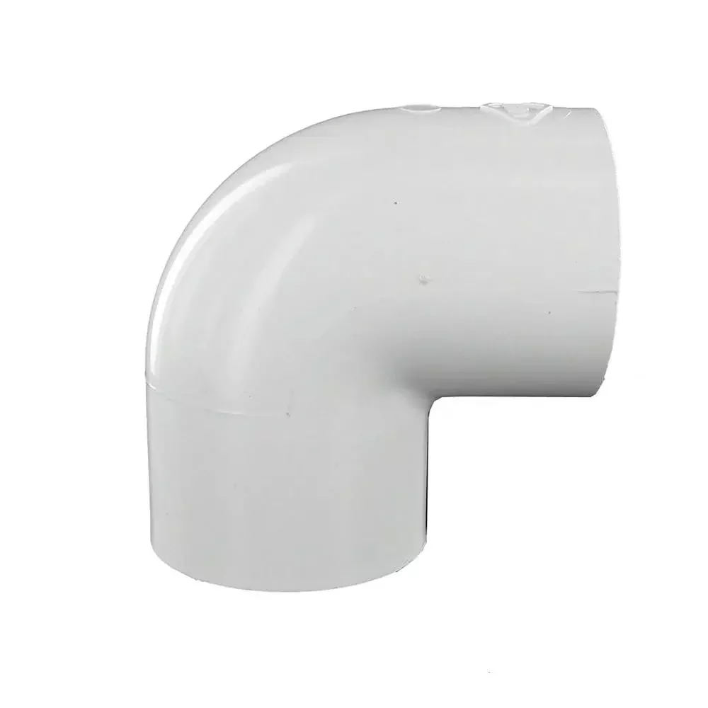 2 Inch White PVC Schedule 40 90 Degree Elbow Slip Socket