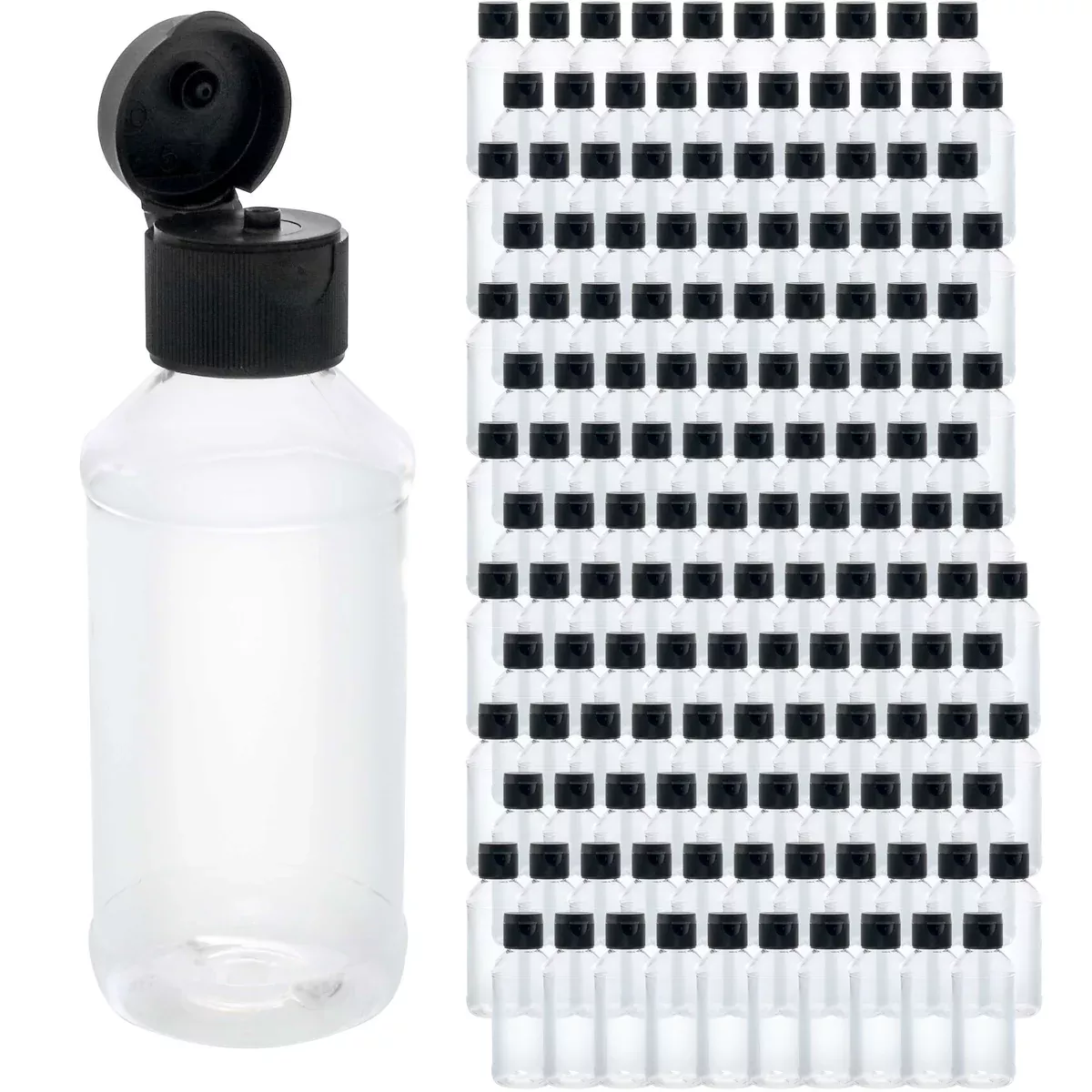 8 ounce Squeeze PET Plastic Bottles with Flip Cap - BPA-free, food safe, medical grade plastic, acrylic pouring paint (Pack of 12)