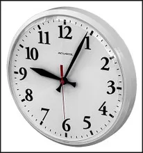 Chaney Instrument Acu-Rite 12 1/2" White Indoor/Outdoor Clock (#01960)