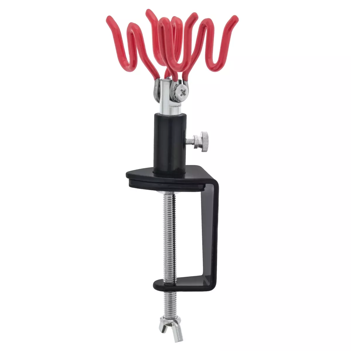 Clamp-On 2-Airbrush Holder Stand - Table/Bench Mount - Airbrush Accessories and Supplies for Garage or Workspace