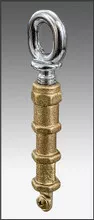 FLUSH ROPE ANCHOR BRONZE W/CPB EYE BOLT (CHROME PLATE BRASS EYE-BOLT)