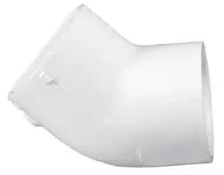 Lasco 6 Inch PVC Schedule 40 Slip Elbow 45 Degree White
