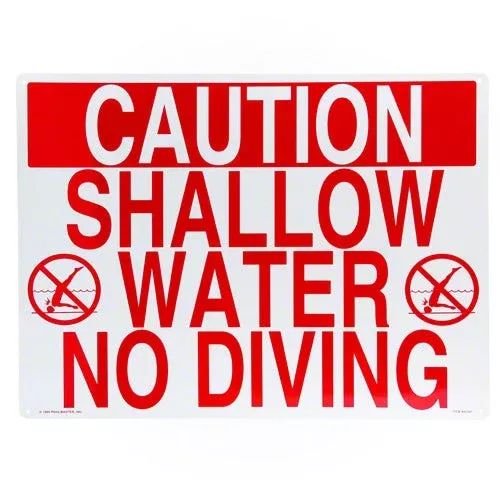 Poolmaster "Shallow Water- No Diving" Sign (#40341)
